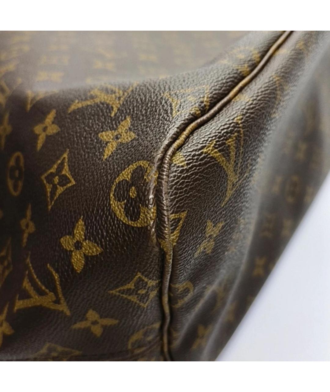 LOUIS VUITTON Коричневая кожаная сумка тоут, фото 8