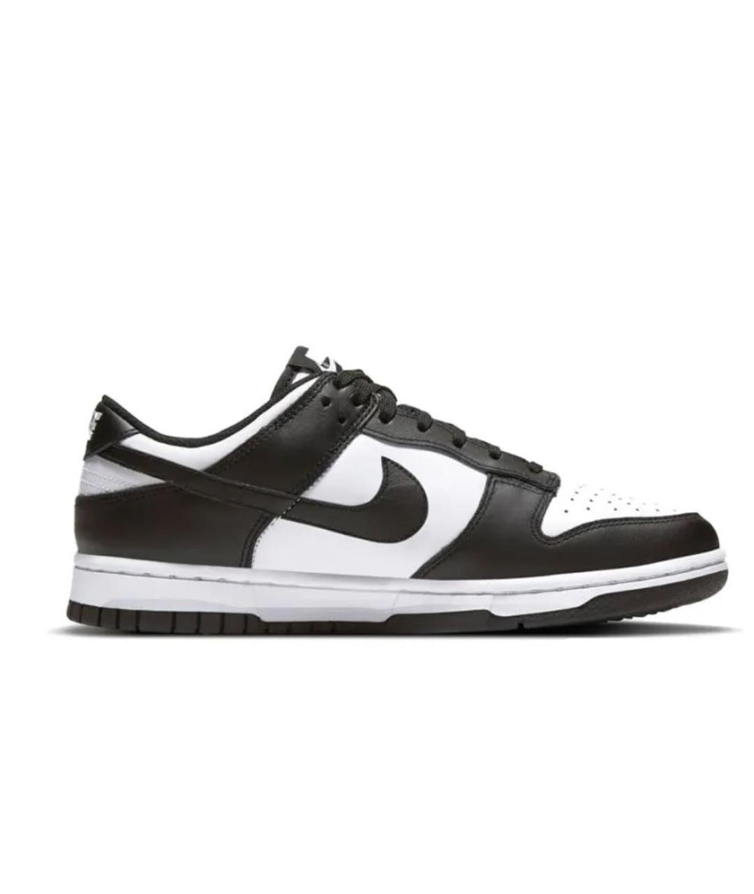 NIKE Черные кожаные низкие кроссовки / кеды, фото 1
