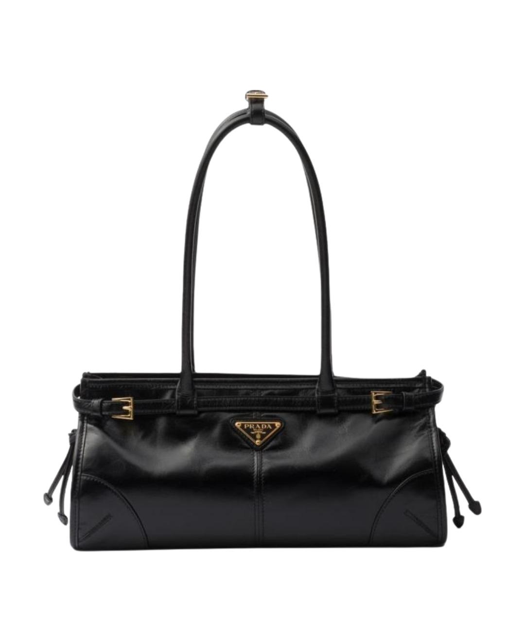 PRADA Черная кожаная сумка через плечо, фото 1