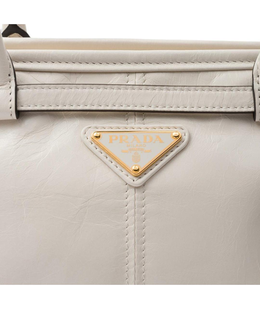 PRADA Серая кожаная сумка через плечо, фото 5