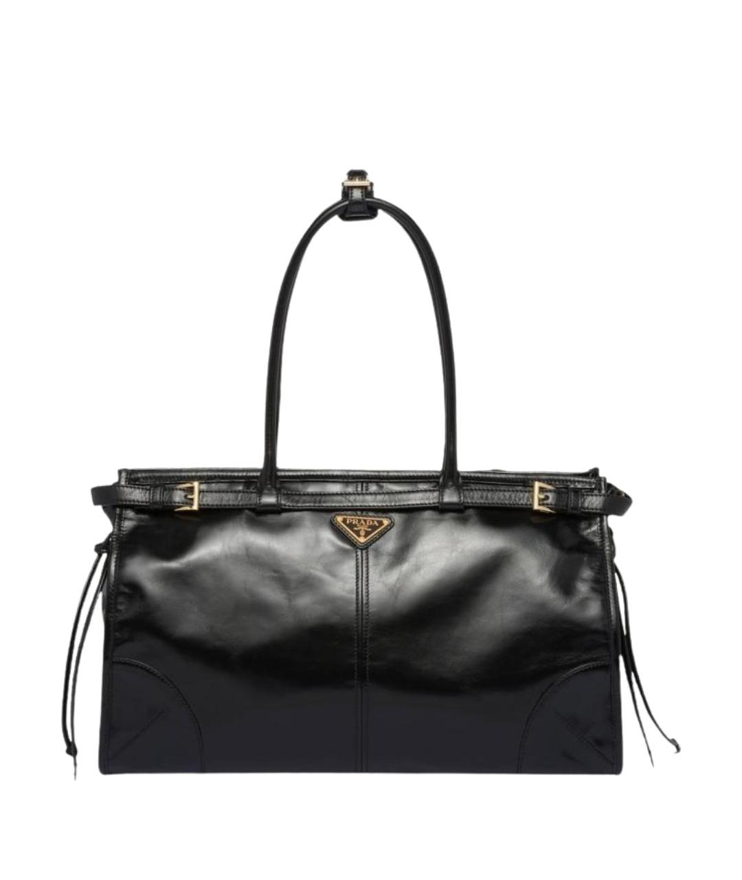 PRADA Черная кожаная сумка через плечо, фото 1