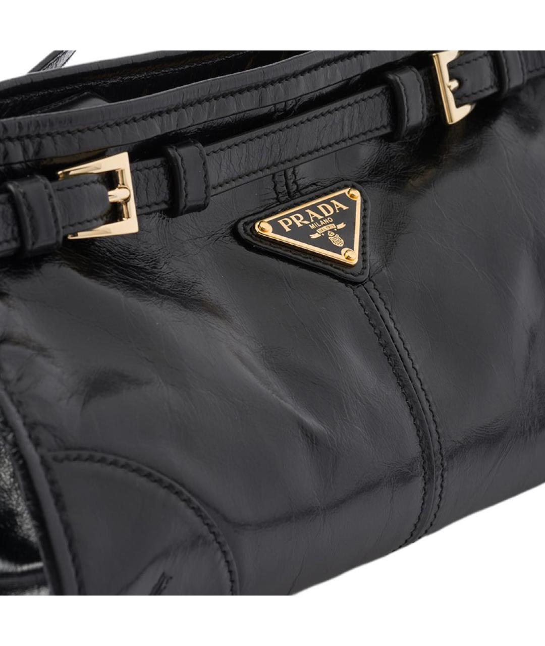 PRADA Черная кожаная сумка через плечо, фото 5