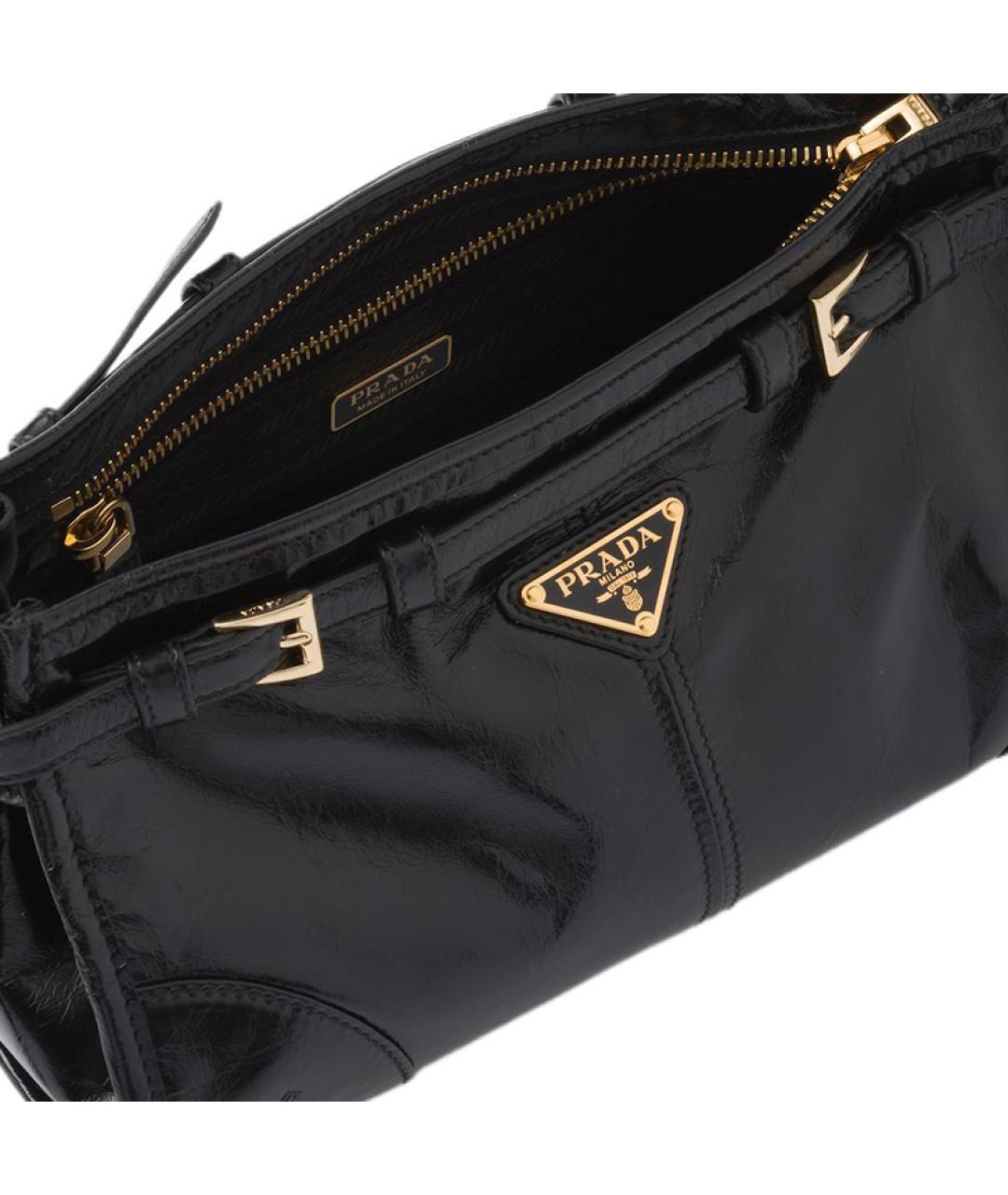 PRADA Черная кожаная сумка через плечо, фото 4