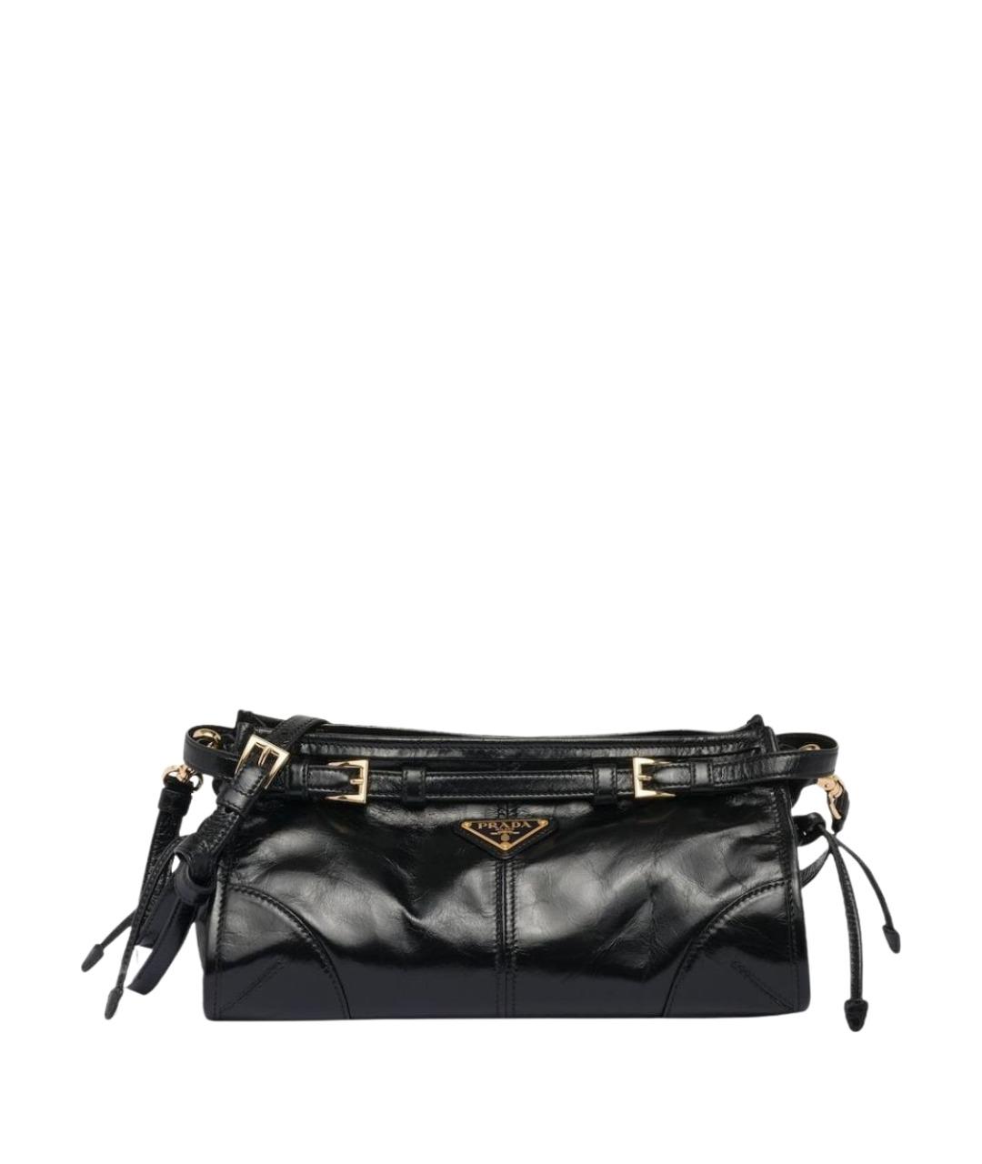 PRADA Черная кожаная сумка через плечо, фото 1