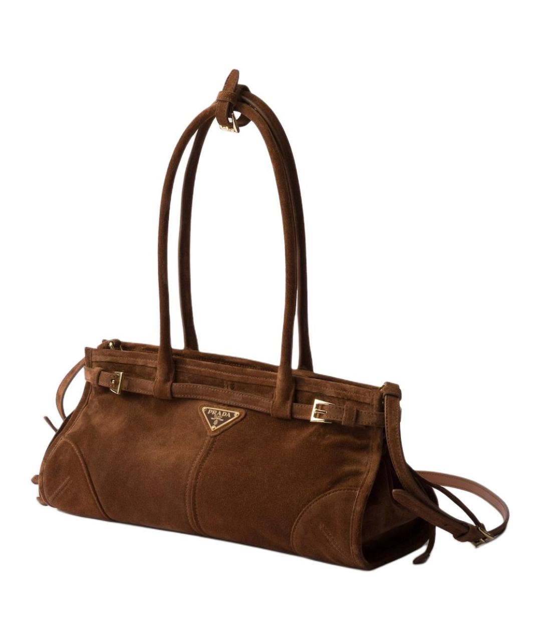 PRADA Коричневая кожаная сумка через плечо, фото 2