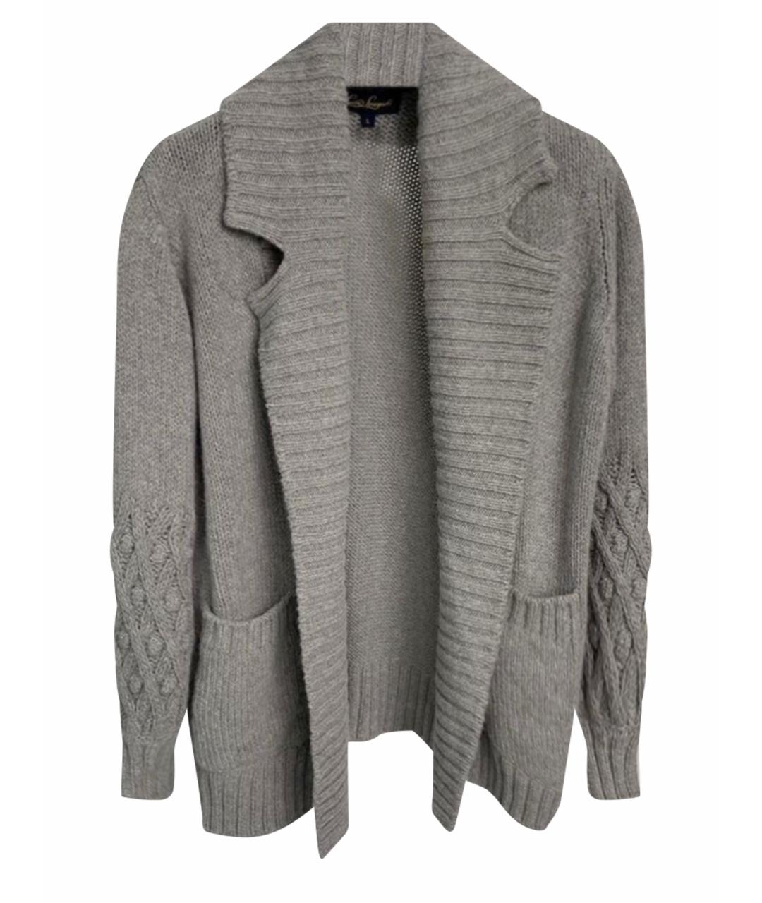 MAX MARA Серый шерстяной кардиган, фото 1