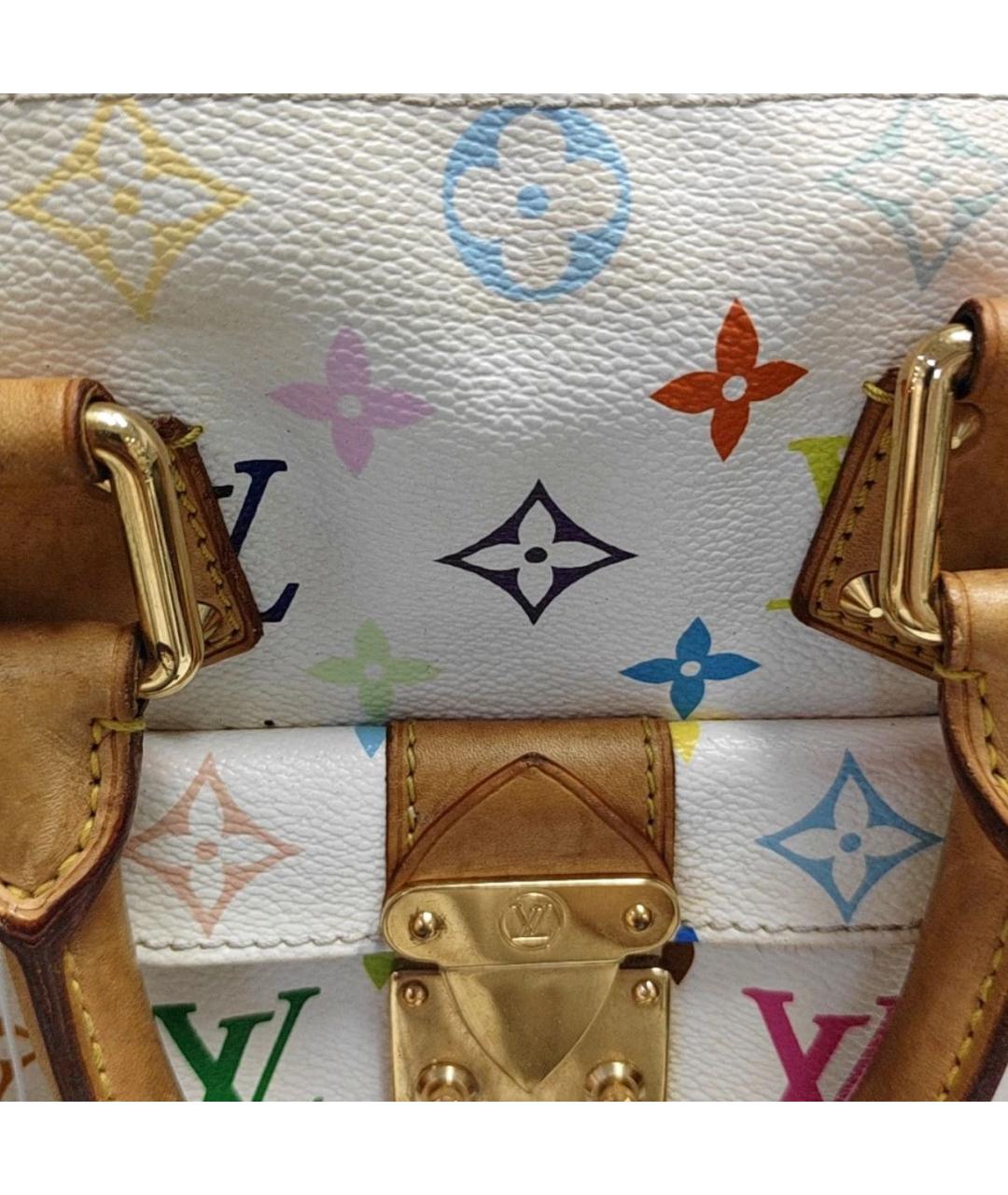 LOUIS VUITTON Белая кожаная сумка через плечо, фото 8