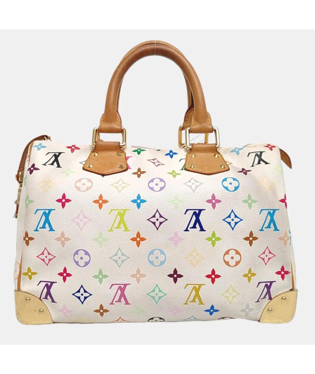 LOUIS VUITTON Белая кожаная сумка через плечо, фото 4