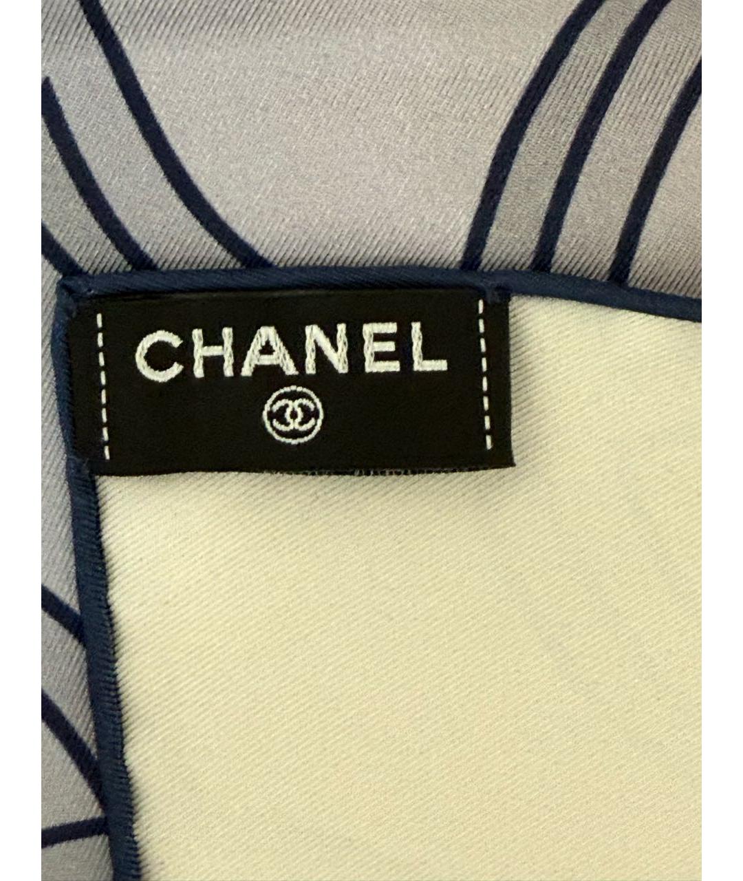 CHANEL Розовый шелковый платок, фото 4