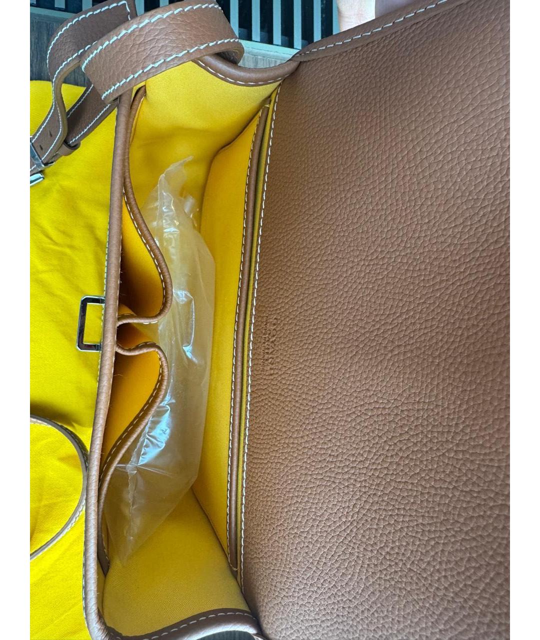 GOYARD Коричневая кожаная сумка тоут, фото 6
