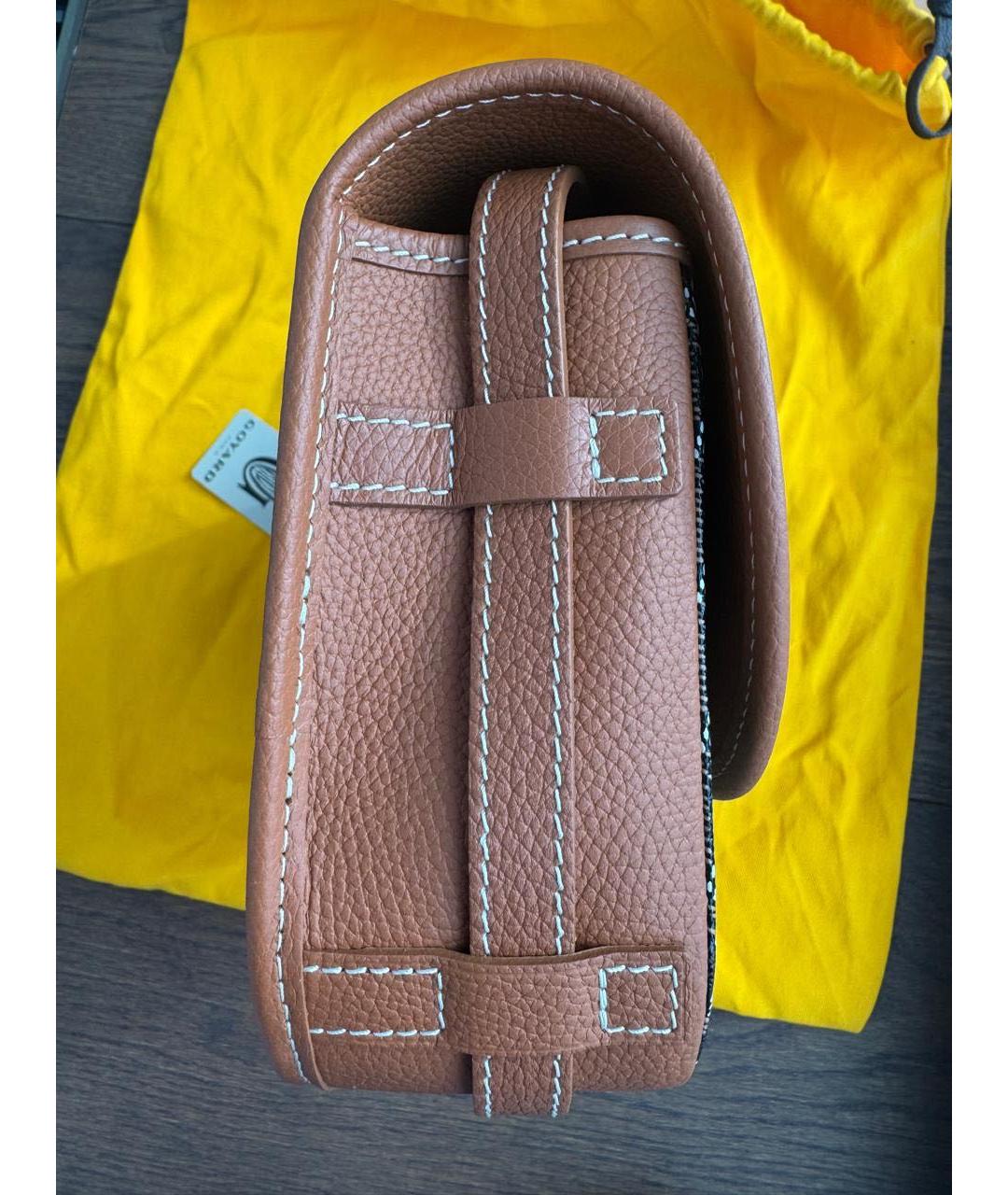 GOYARD Коричневая кожаная сумка тоут, фото 2