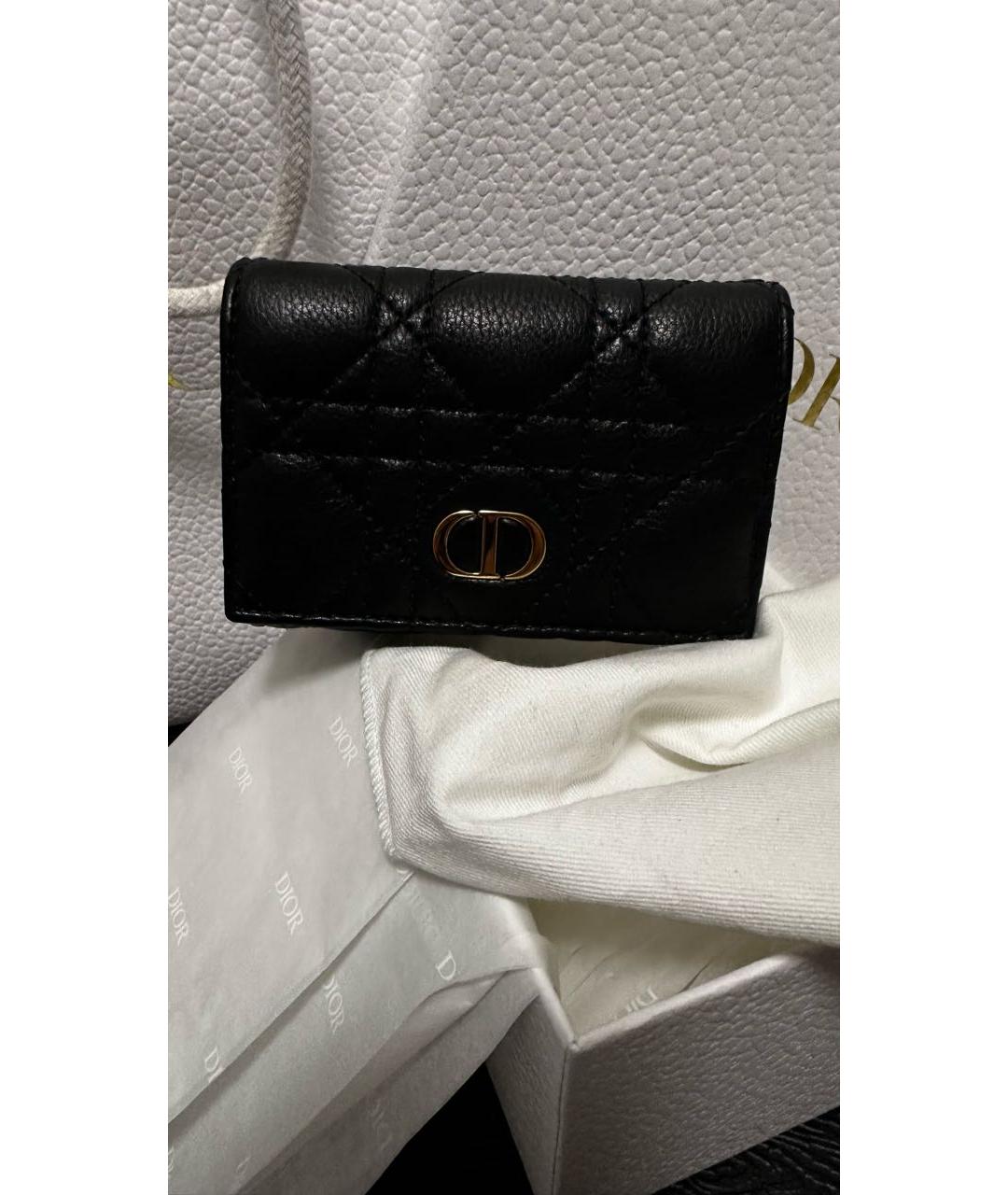 CHRISTIAN DIOR Черный кожаный кошелек, фото 7