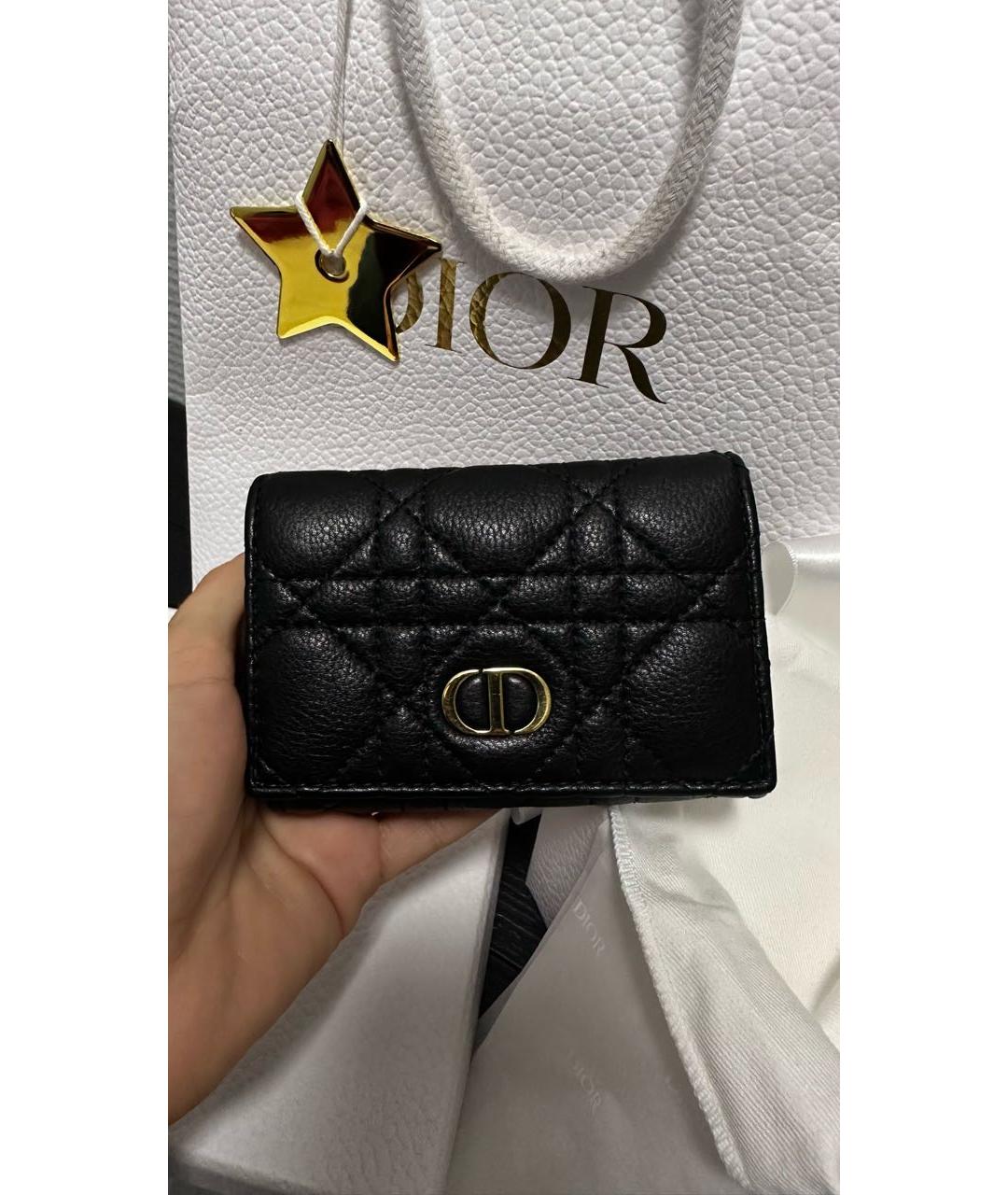 CHRISTIAN DIOR Черный кожаный кошелек, фото 8
