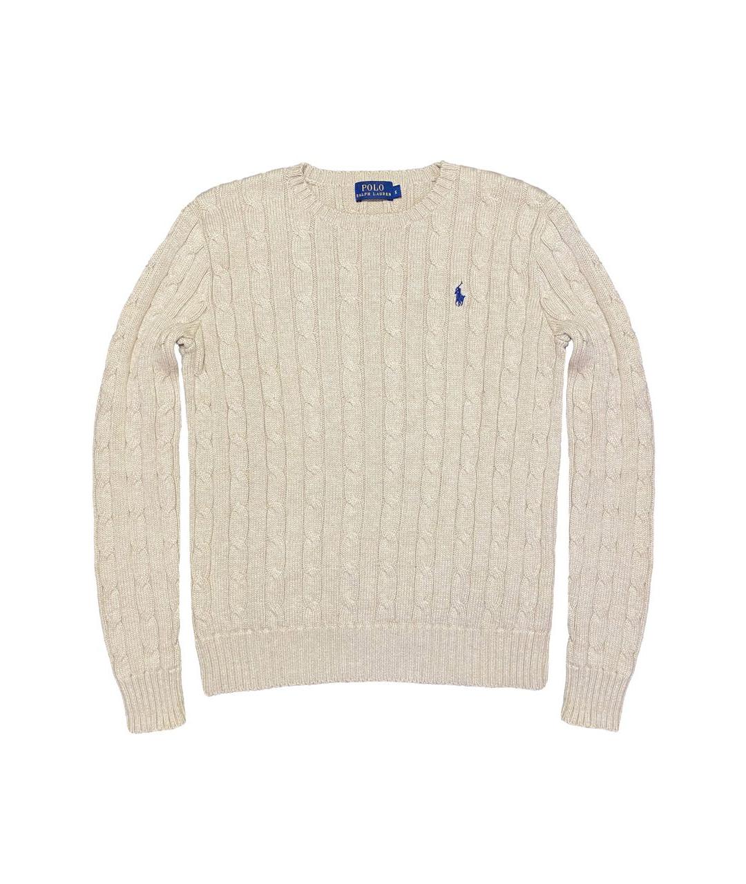 POLO RALPH LAUREN Бежевый хлопковый джемпер / свитер, фото 1