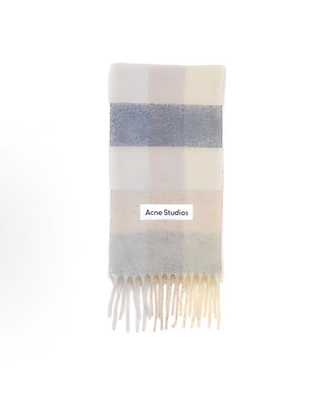 ACNE STUDIOS Бежевый шерстяной шарф, фото 3