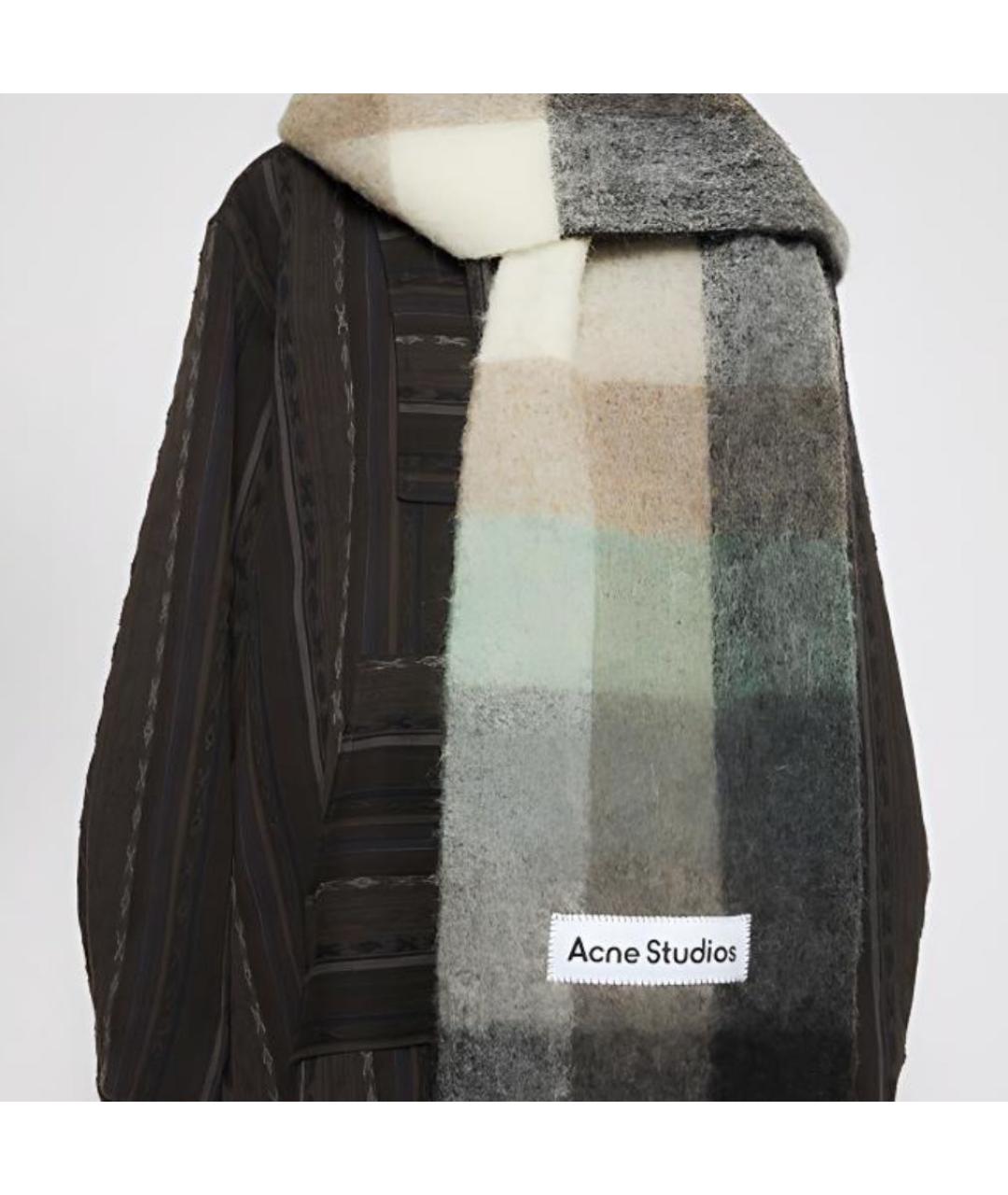 ACNE STUDIOS Мульти шерстяной шарф, фото 3