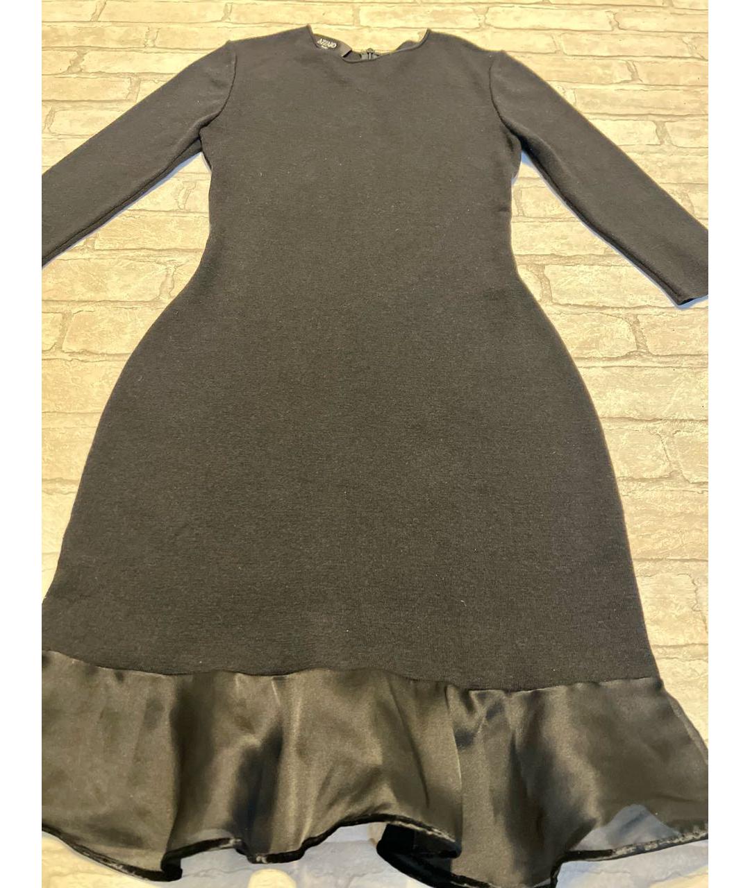 AZZARO Черное шерстяное повседневное платье, фото 5