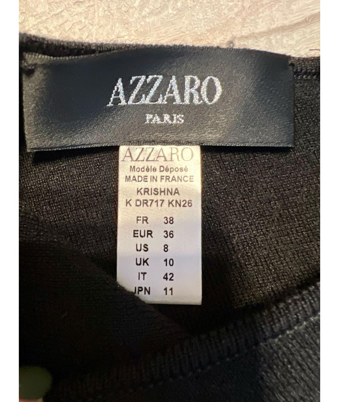 AZZARO Черное шерстяное повседневное платье, фото 3