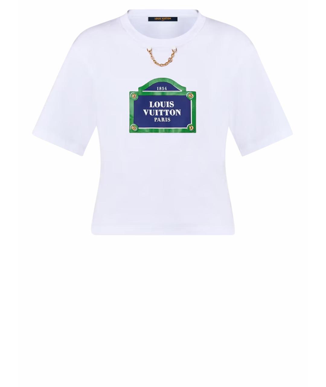 LOUIS VUITTON Белая хлопковая футболка, фото 1