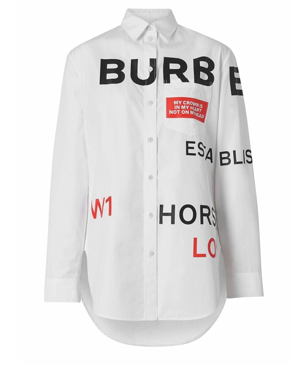 BURBERRY Белая хлопковая рубашка, фото 1