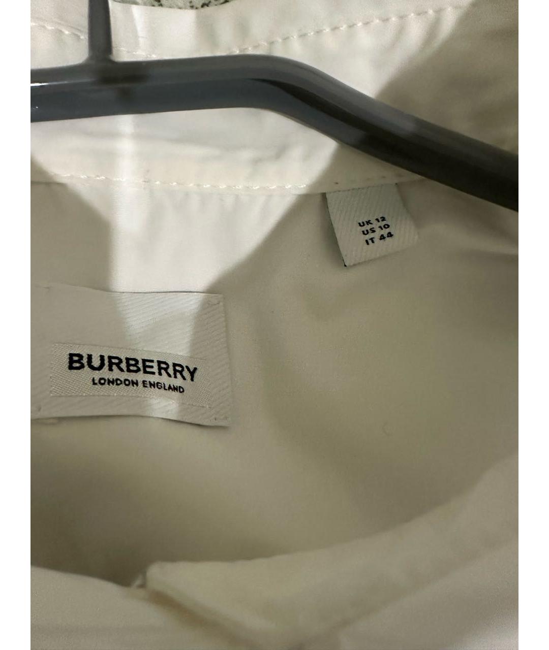 BURBERRY Белая хлопковая рубашка, фото 3