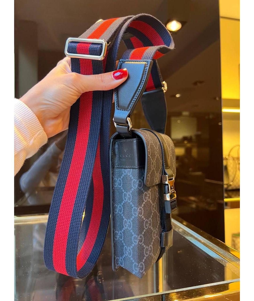 GUCCI Серая сумка через плечо, фото 5