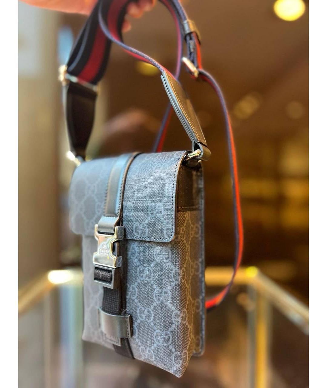 GUCCI Серая сумка через плечо, фото 3
