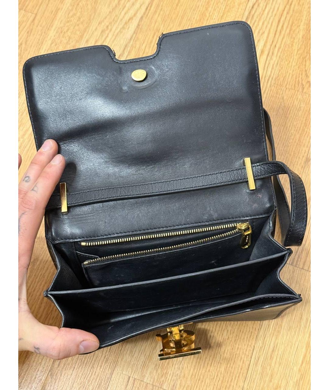 BURBERRY Черная кожаная сумка через плечо, фото 4