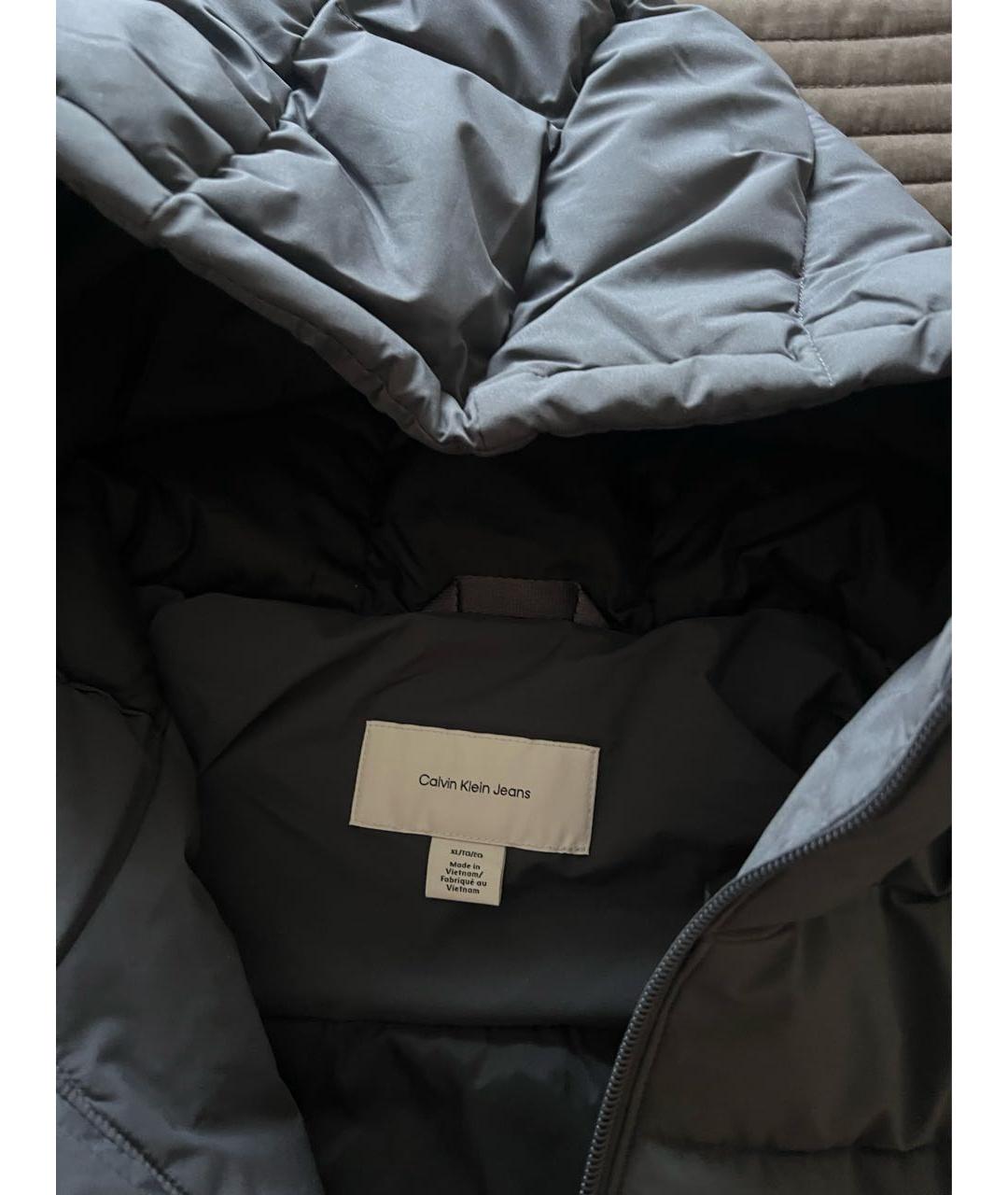 CALVIN KLEIN Серая полиэстеровая куртка, фото 3