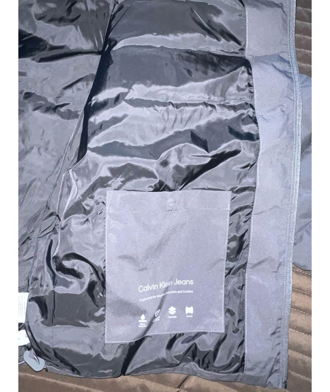 CALVIN KLEIN Серая полиэстеровая куртка, фото 7