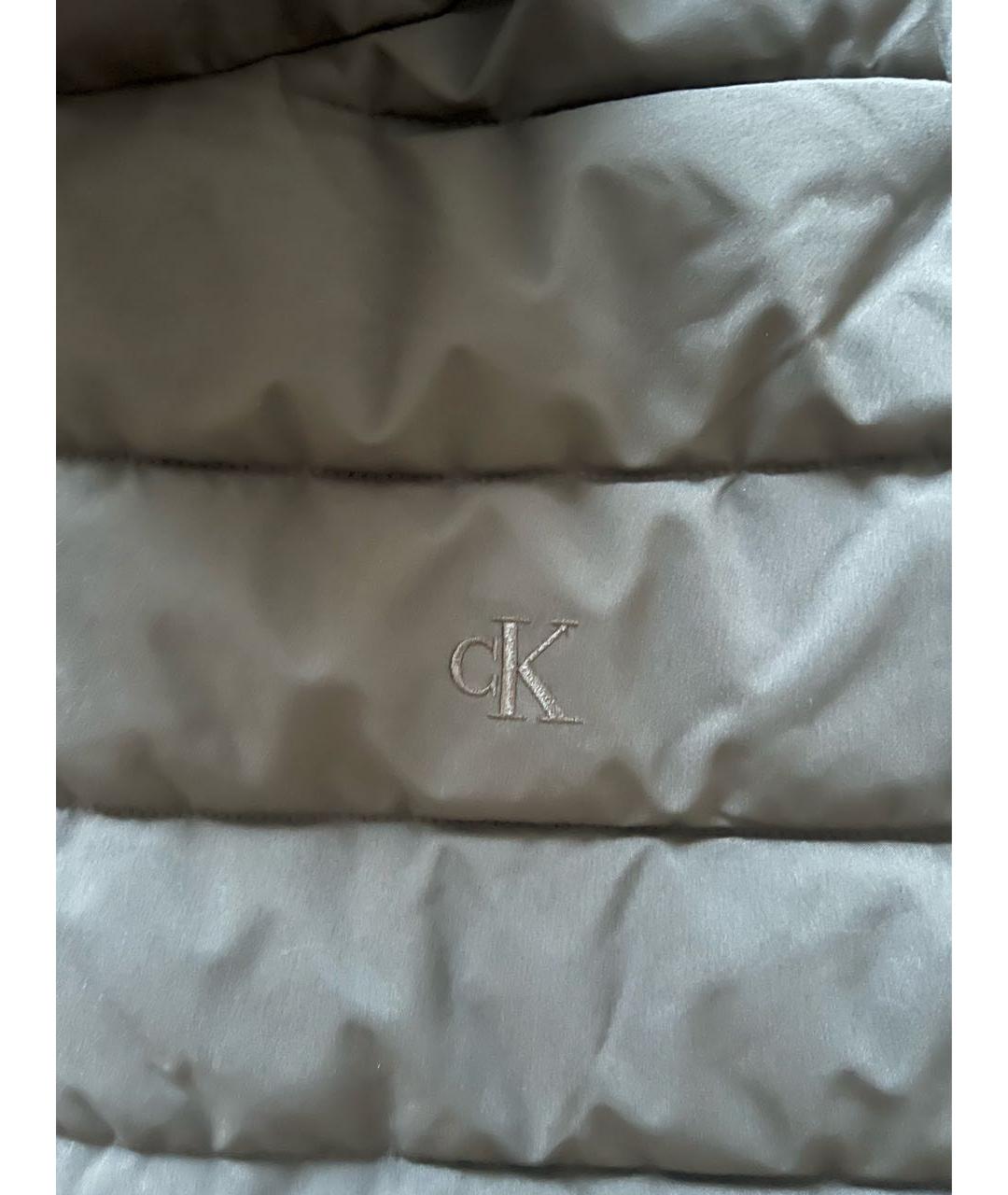 CALVIN KLEIN Серая полиэстеровая куртка, фото 6
