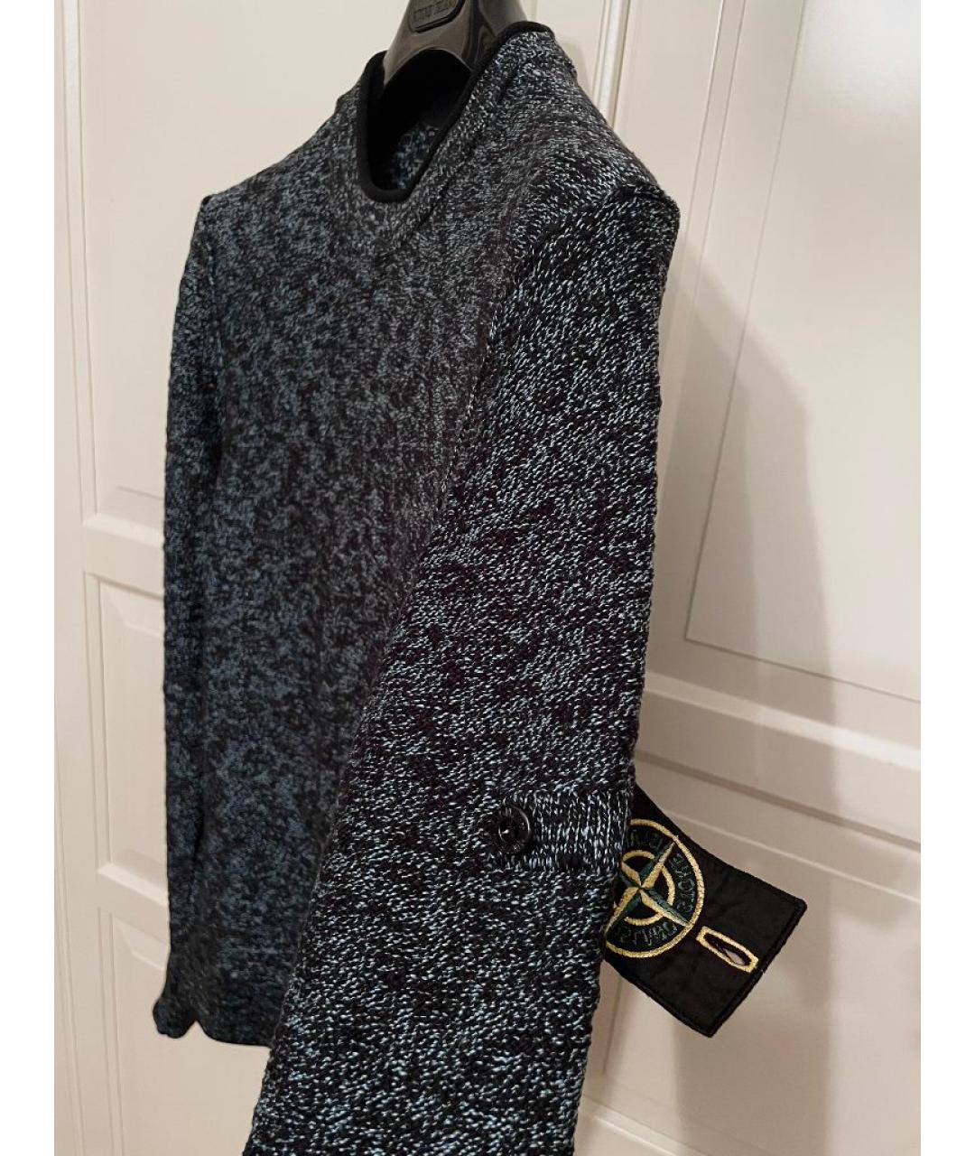 STONE ISLAND Черный хлопковый джемпер / свитер, фото 3