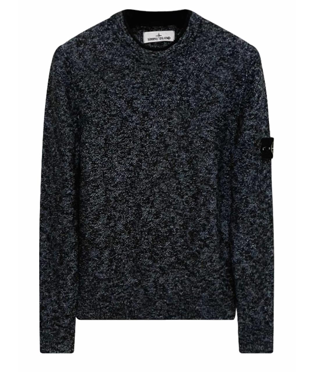 STONE ISLAND Черный хлопковый джемпер / свитер, фото 5