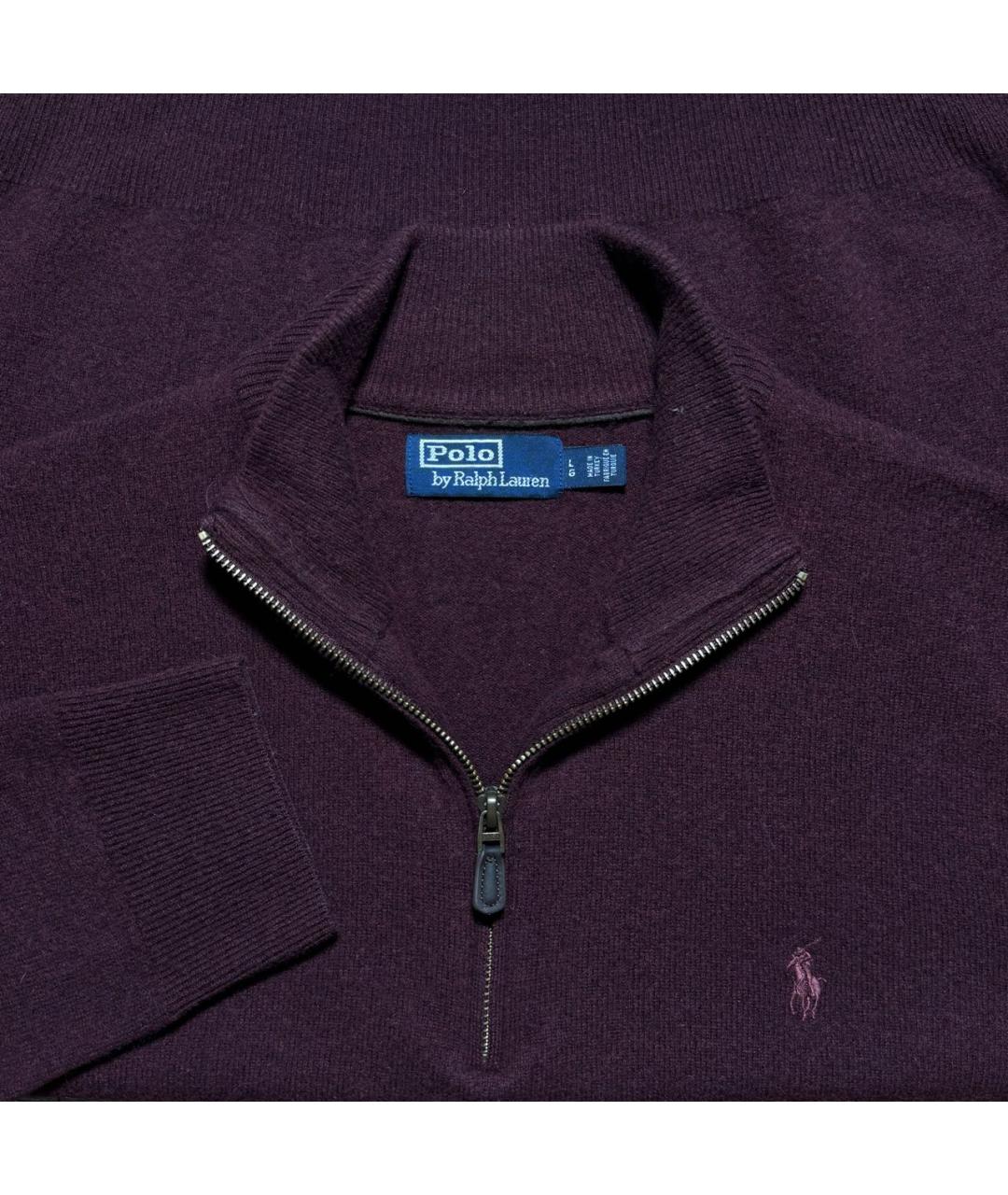 POLO RALPH LAUREN Бордовый шерстяной джемпер / свитер, фото 8