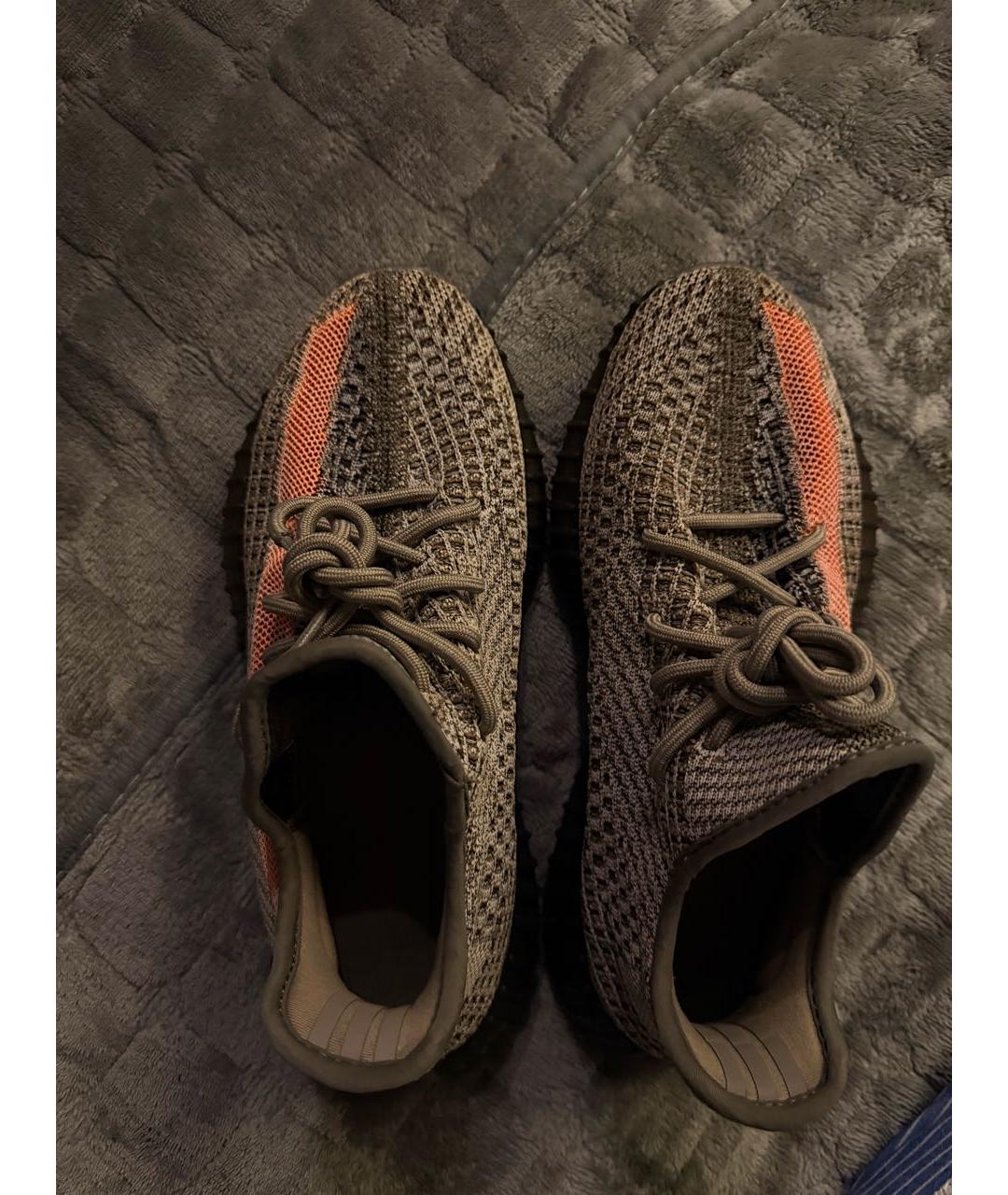 ADIDAS YEEZY Антрацитовые текстильные кроссовки, фото 3