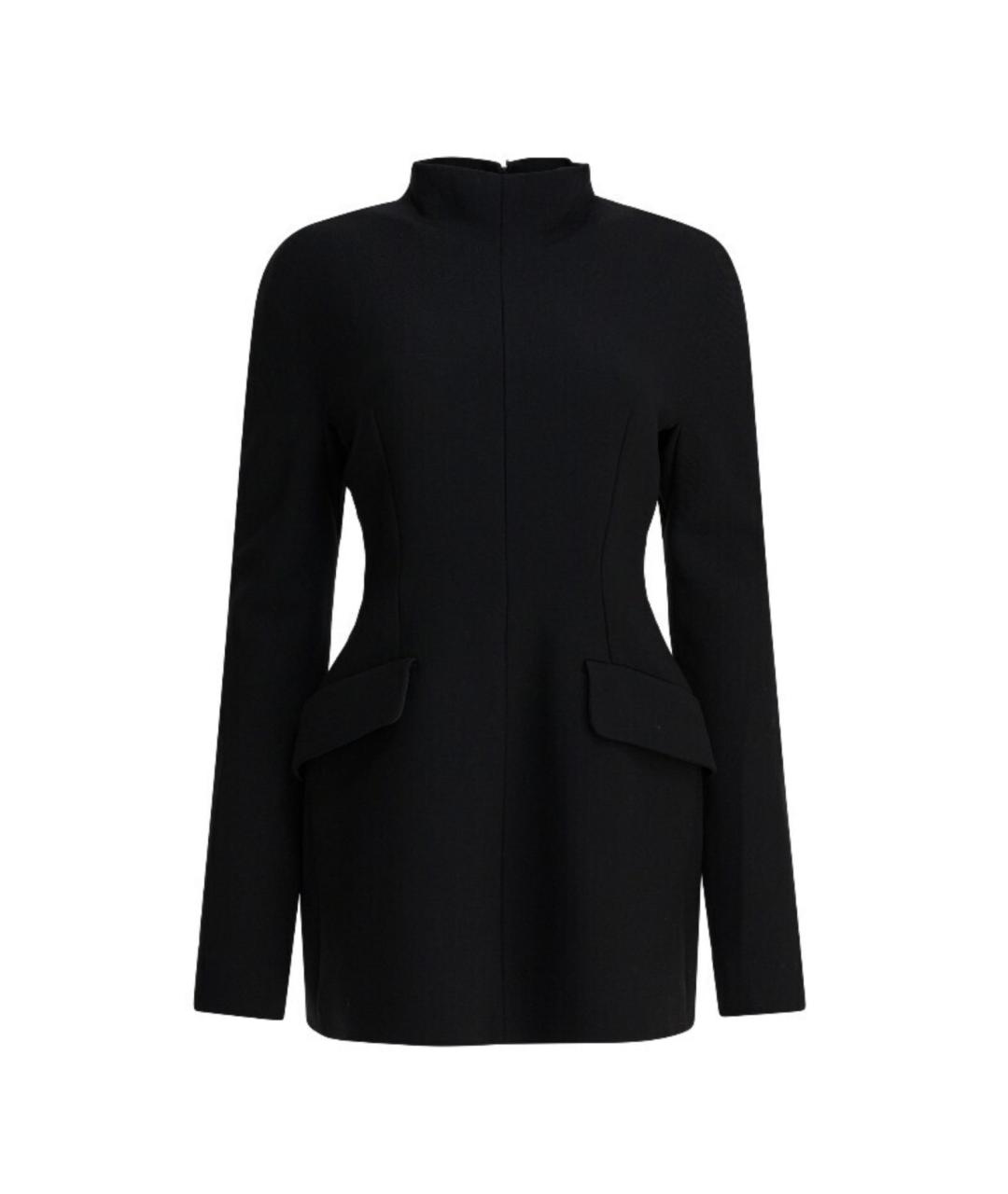 SPORTMAX Черное полиэстеровое повседневное платье, фото 1
