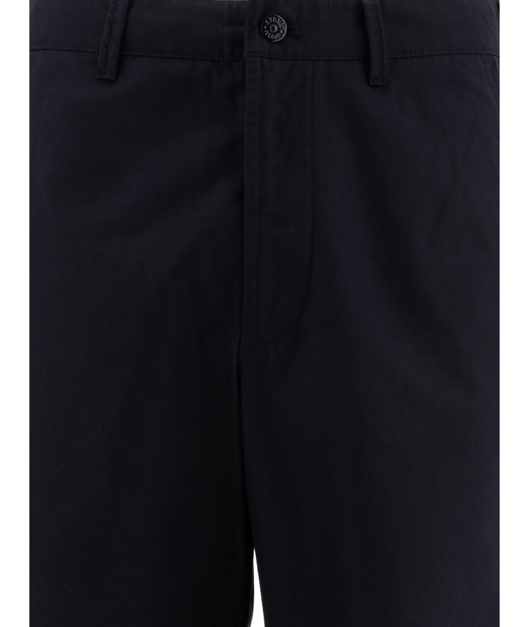STONE ISLAND Синие хлопковые повседневные брюки, фото 1