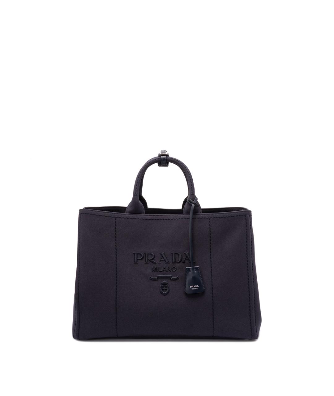 PRADA Синяя тканевая сумка тоут, фото 1