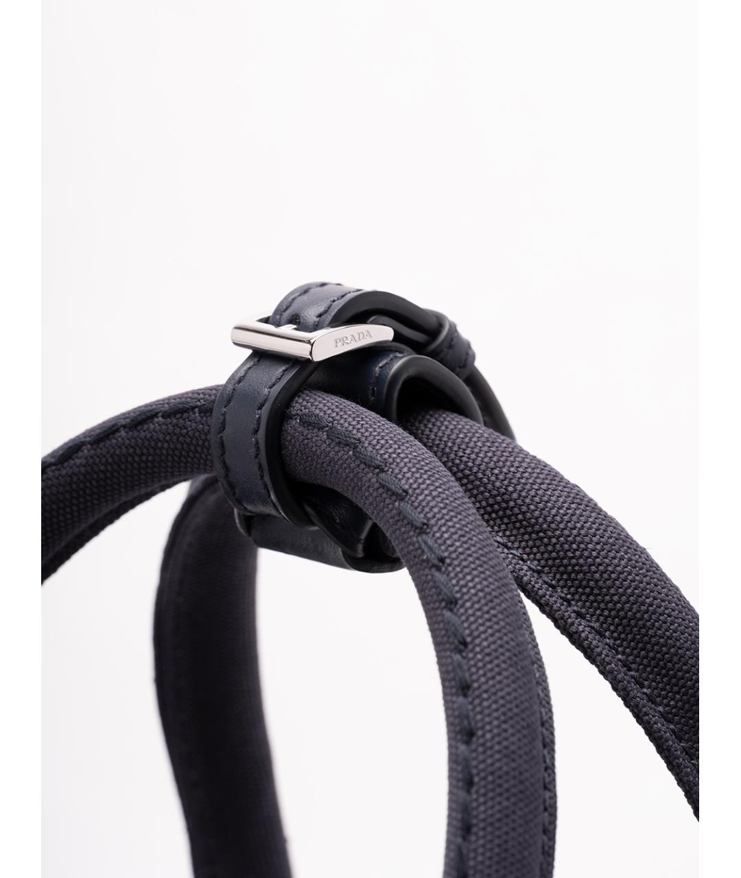 PRADA Синяя тканевая сумка тоут, фото 4