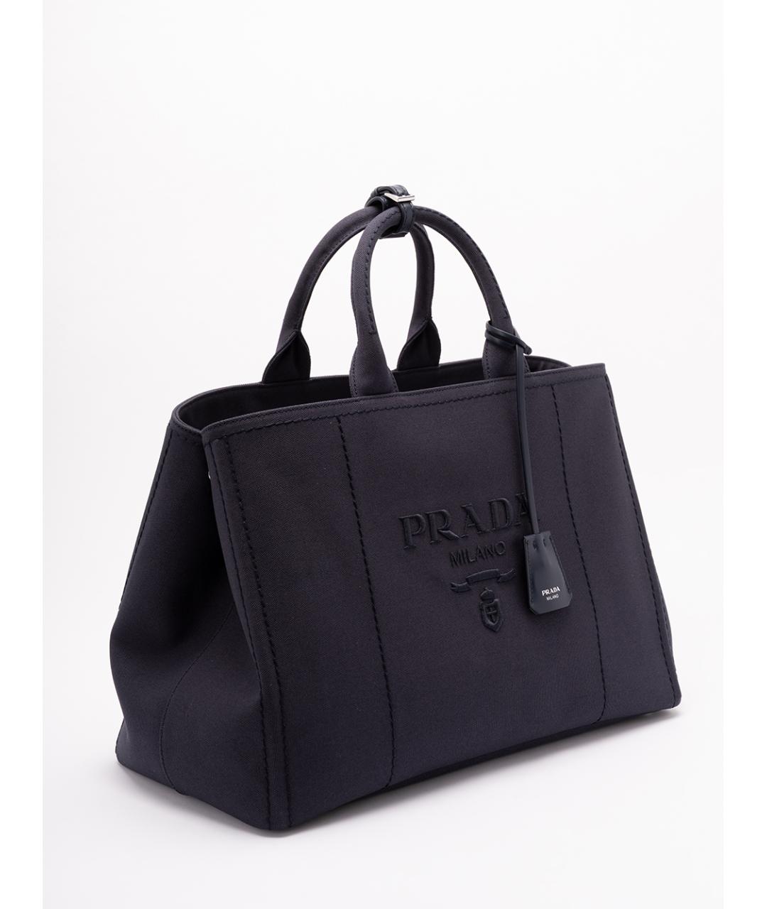 PRADA Синяя тканевая сумка тоут, фото 3