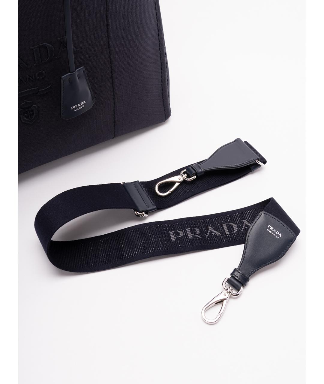 PRADA Синяя тканевая сумка тоут, фото 6