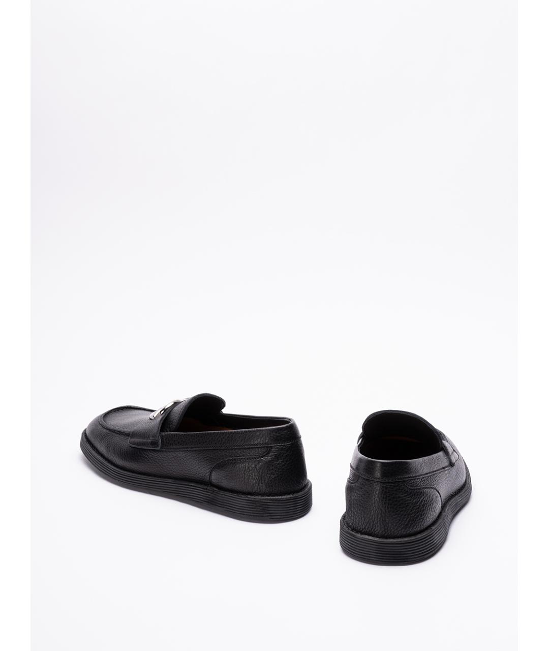 DOLCE&GABBANA Черные кожаные лоферы, фото 3