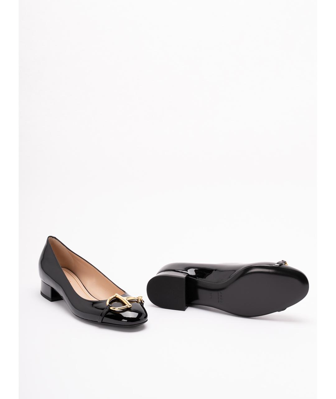 GUCCI Черные туфли из лакированной кожи, фото 4