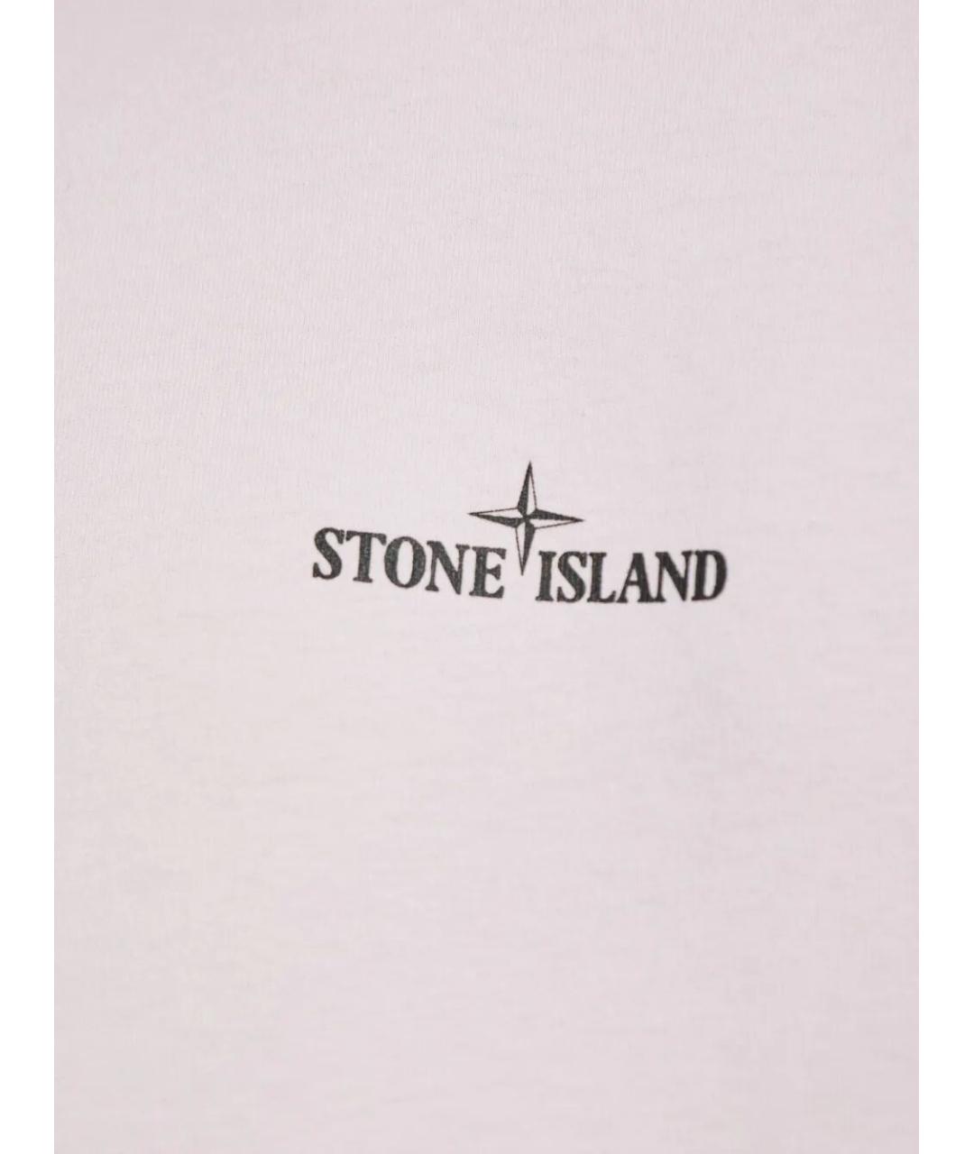 STONE ISLAND Розовая хлопковая футболка, фото 3