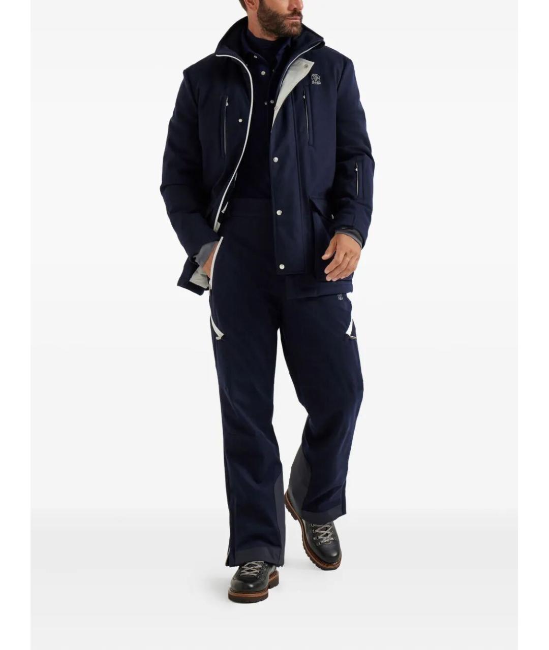 BRUNELLO CUCINELLI Темно-синяя кашемировая кэжуал рубашка, фото 2