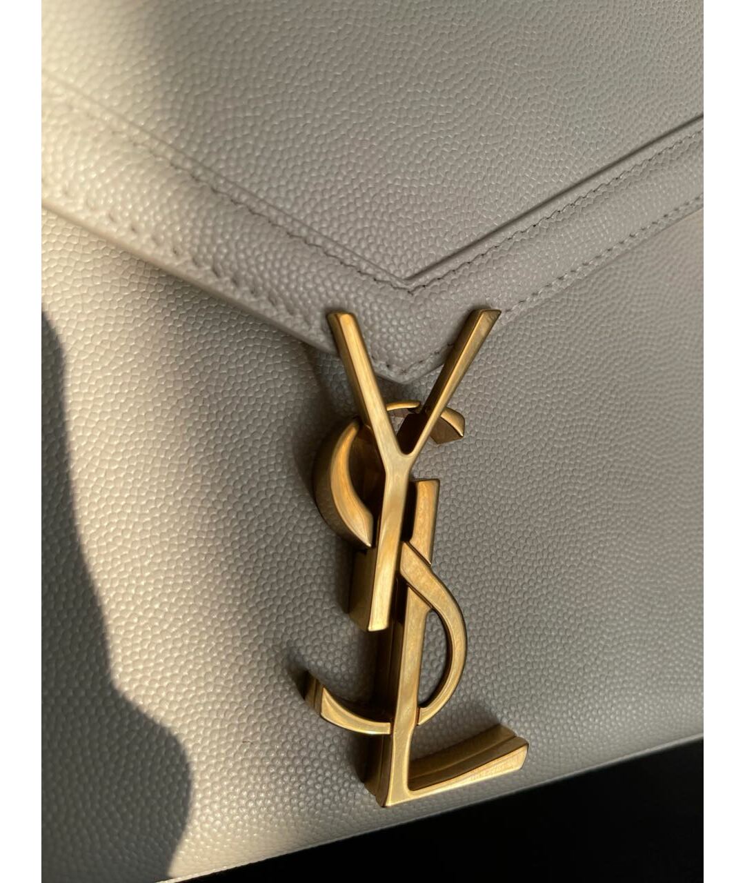 SAINT LAURENT Белая кожаная сумка тоут, фото 7