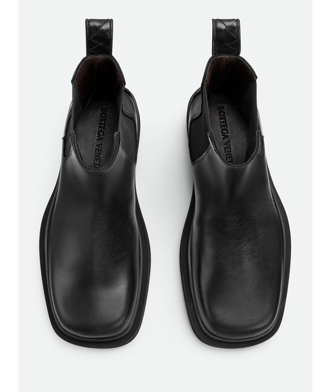 BOTTEGA VENETA Черные кожаные ботинки, фото 4