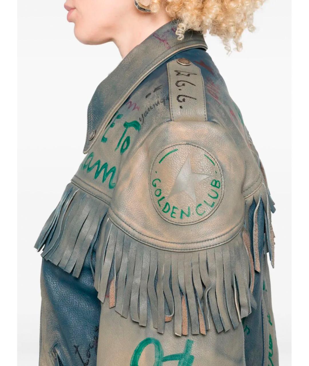GOLDEN GOOSE DELUXE BRAND Мульти кожаная куртка, фото 4