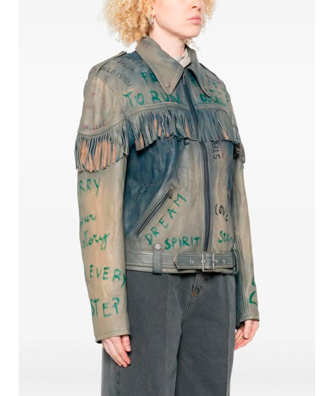 GOLDEN GOOSE DELUXE BRAND Мульти кожаная куртка, фото 3