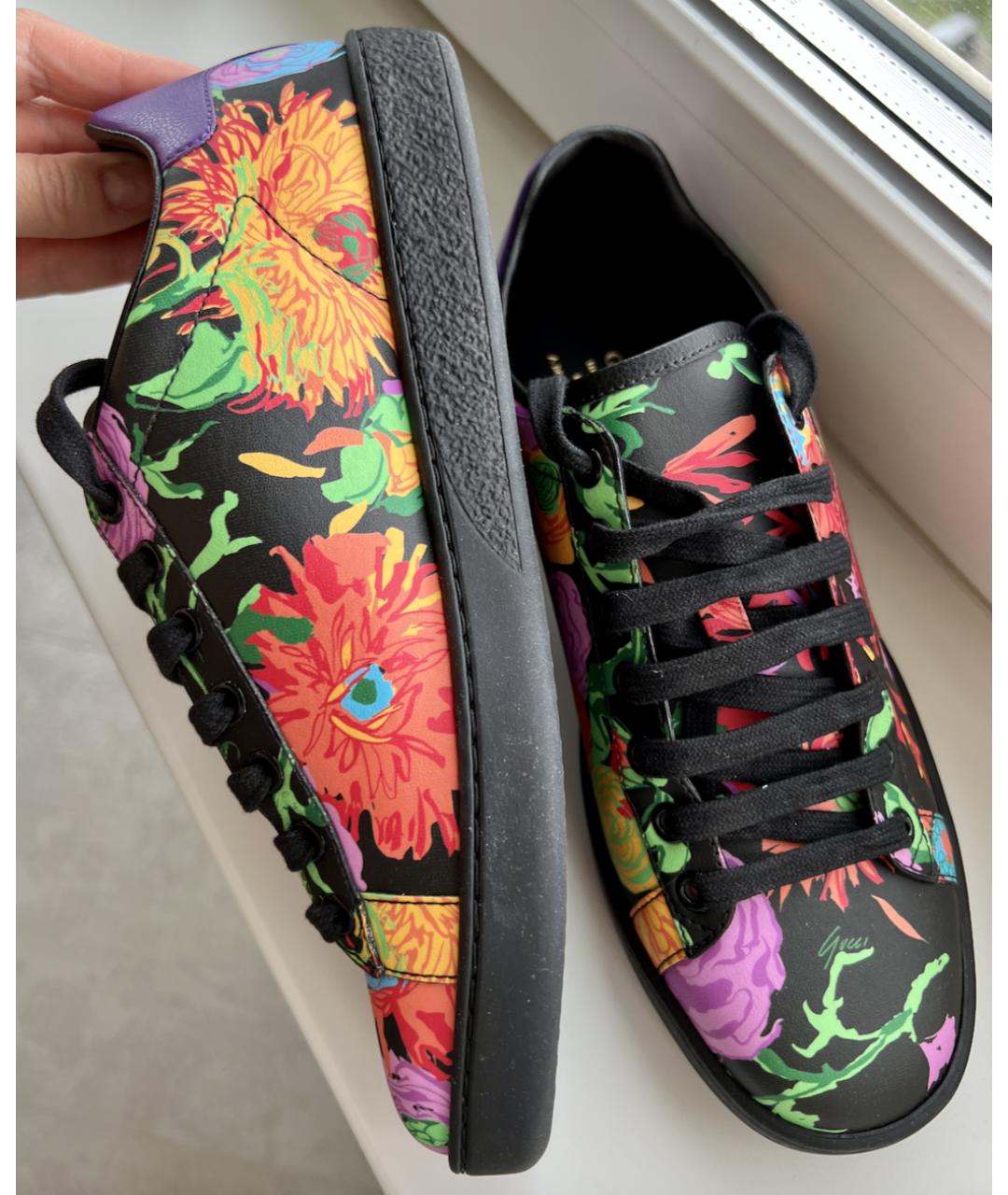 GUCCI Мульти кожаные кеды, фото 7
